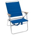 Rio Brands Rio Brands 8385932 15 in. Hiboy 5 Position Beach Chair; Blue - Pack of 4 8385932